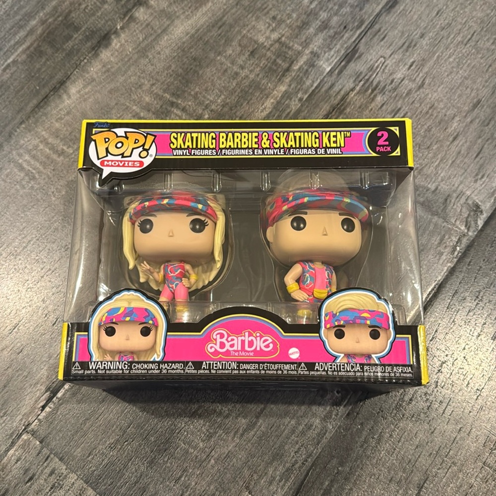 Skating Barbie and Skating Ken Funko pop